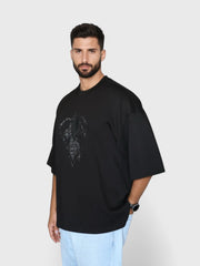 Velvaton Unisex Rhinestone Wolf T-Shirt